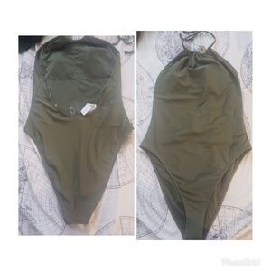 Army green swimsuit
